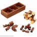 3-in-One Wooden Puzzle Games Set 3D Puzzles for Teens and Adults Includes Wood Interlocking Blocks Diagonal Burr and Snake Cube in Storage Box by S.B.ARTS  B07NQH4Y3W